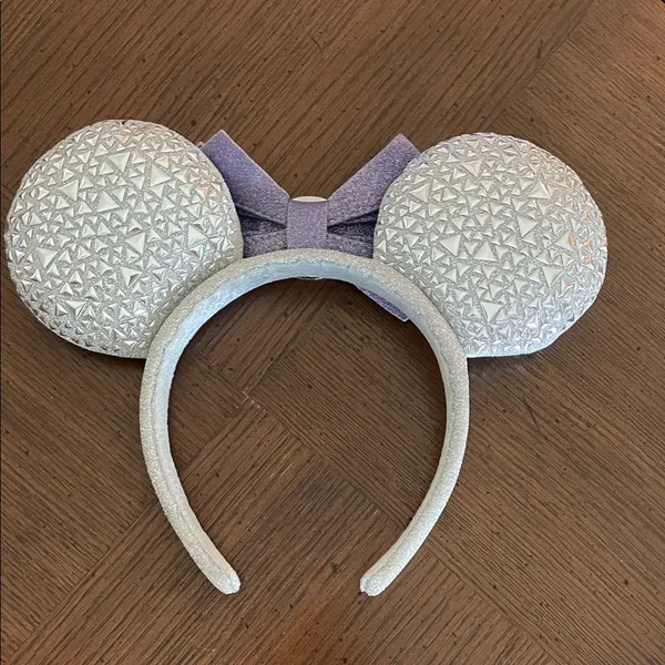 Disney 100th Anniversary Silver and Lavender Minnie Headband - Image 3