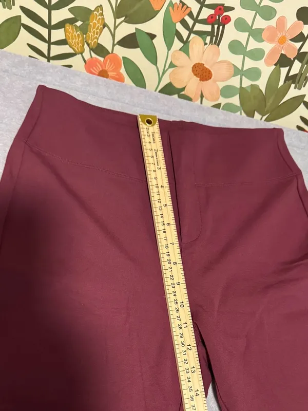 Halara Flare Pants Burgundy Stretch High Waisted Work Pants - Image 7