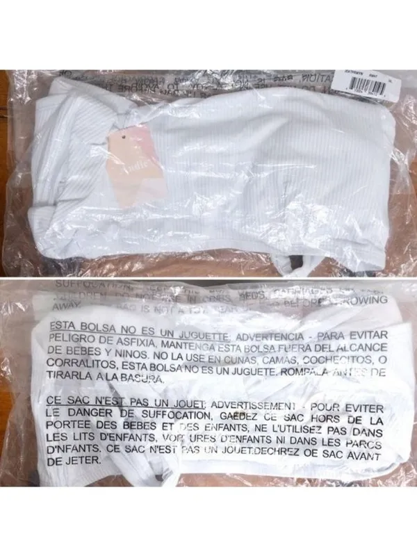 NWT Andie The Wynwood Bikini Top 3XL White Ribbed One Shoulder Swim - Image 5