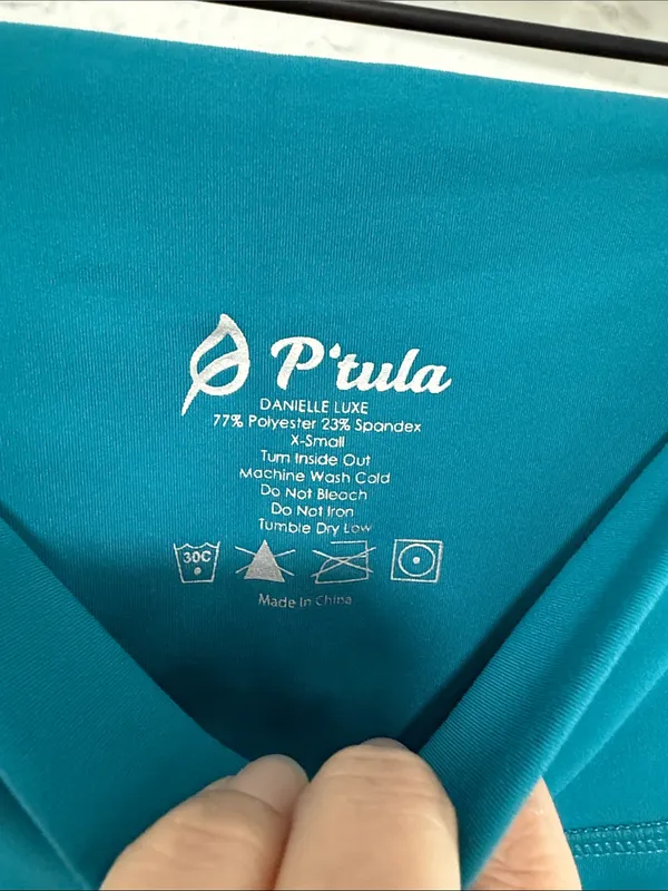 P’tula Teal High-Waist Danielle Luxe Leggings Size XS - Image 7