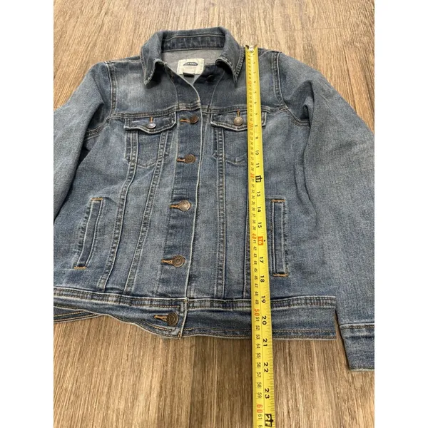 Old Navy Jean Jacket Womens Size Small‎ Blue Denim Button VTG Y2K - Image 4