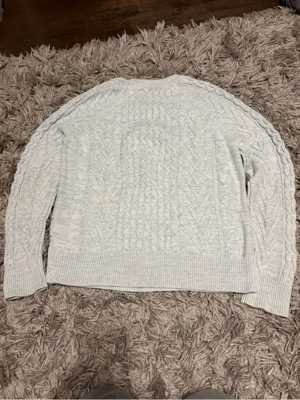 GAP Light Blue Cable Knit Sweater - Image 3