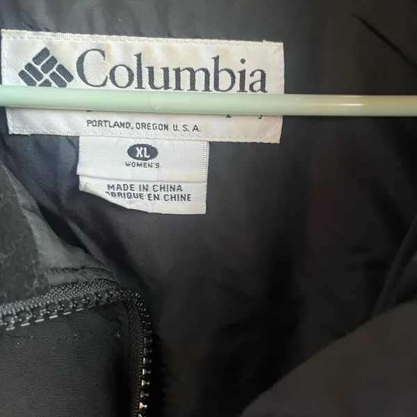 Columbia Black Puffer Down Feather Vest Size XL - Image 6