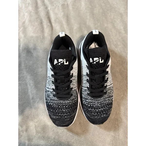 NEW APL‎ TECHLOOM Pro Women Sneakers Size 5.5 Athletic Black White Heather Gray - Image 2