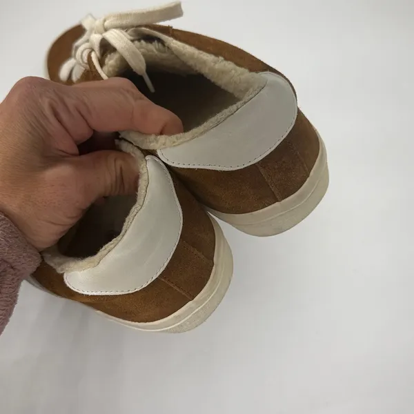 Madewell Sidewalk Low-Top Sneakers in Suede and Sherpa S-459 Sz 9.5 - Image 5
