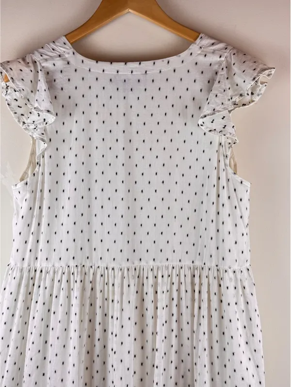 HATCH White Floral Embroidered Tiered Maternity Dress Size 1 Small - Image 10