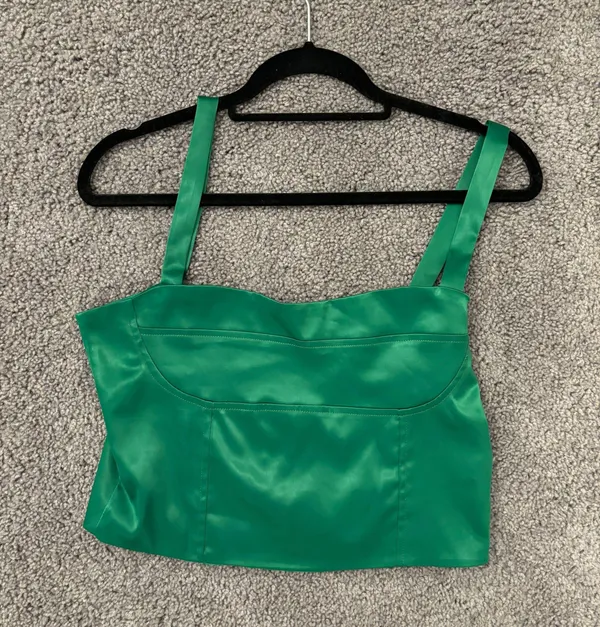 Superdown Green Bustier Top - Image 3