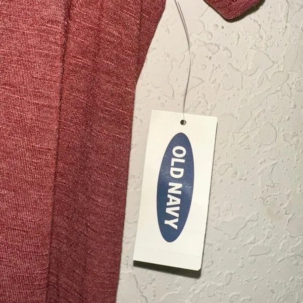 NWT Old Navy Midi Dress Medium Tierra Red‎ T-Shirt Dress Side Slit Casual - Image 6