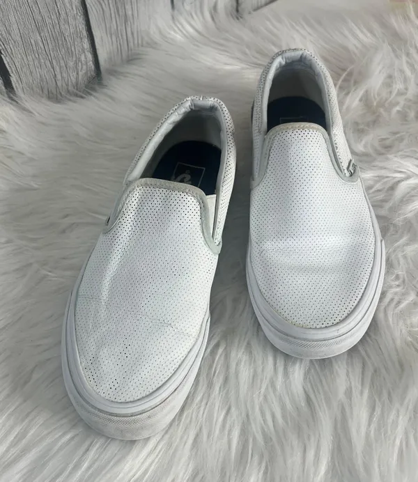 Vans White Slip-On Sneakers – Size 7 - Image 2