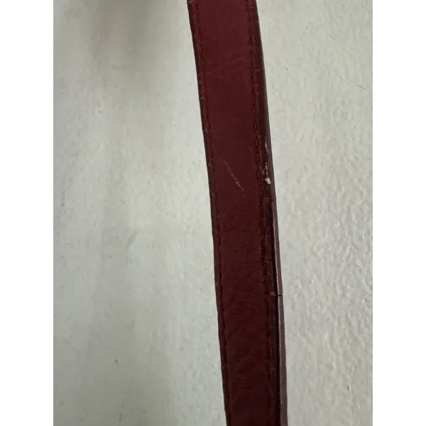 HOBO Burgundy Pebbled Leather Small Purse Crossbody Bag Flap Close Zip - Image 9