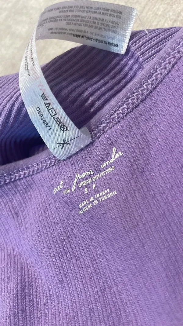 Urban Outfitters Lilac Purple Deep V Top - Image 4