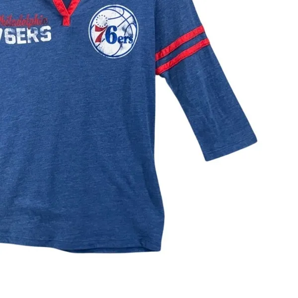 Philadelphia 76ers Womans Shirt Large Distressed Streetwear Championship Playoff - Image 5