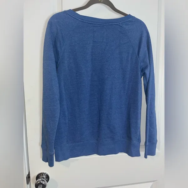 NBA Sz Small Womens Fleece Lined OKC OklahomaCity Thunder Blue Cotton Sweatshirt - Image 6