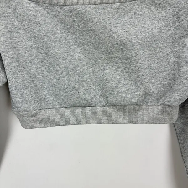 Majorelle Martine Sweater Sweatshirt Cropped Off Shoulder Balletcore Gray Small - Image 6