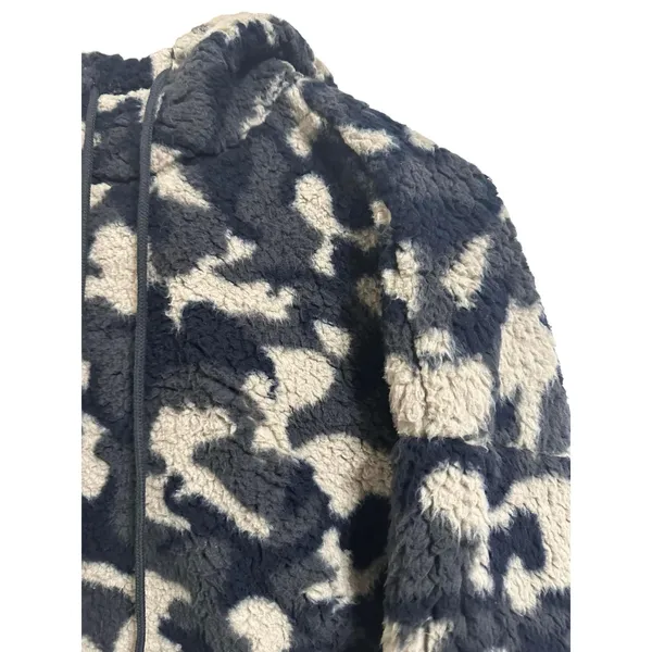 Z by Zella Green‎ Urban Camo Print Faux Shearling Pullover Hoodie Small NEW - Image 3