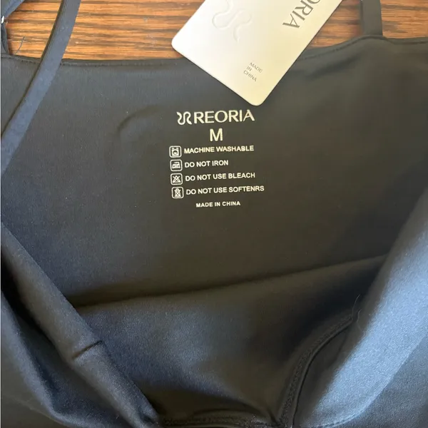 NWT Reoria black tank top Size M - Image 2