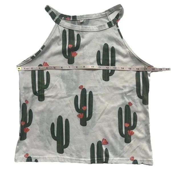 Women’s Cactus Tank Top M Casual Desert Festival Boho Summer Tropical Vacation - Image 5