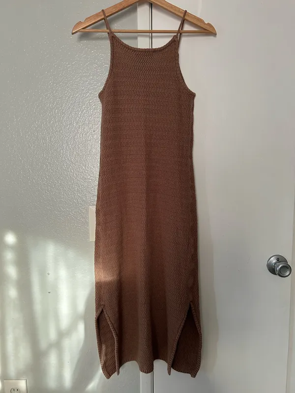 House of Harlow 1960 Midi Dress Knit Brown - Image 5