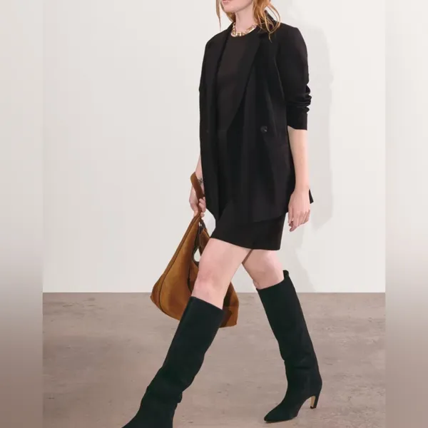 Everlane The Drapey Blazer Oversized Black Career Suit Jacket $198 NEW Size 6‎ - Image 3
