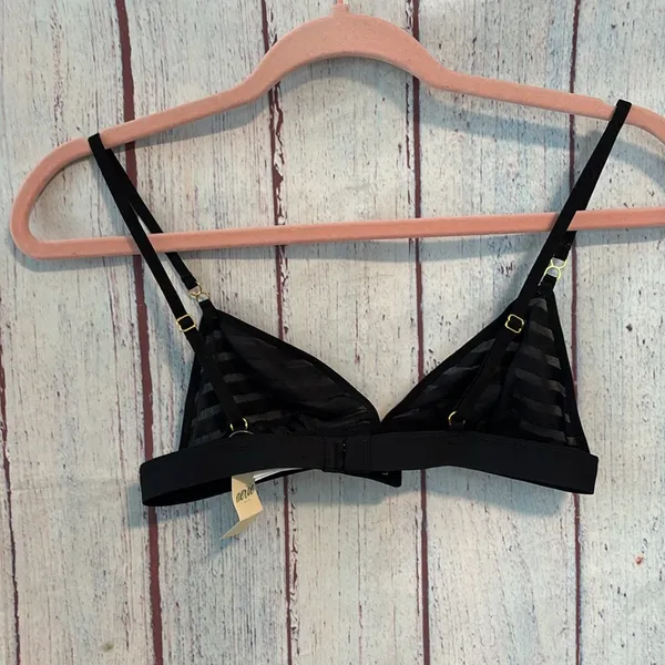 NWT Aerie Velvet Stripe Triangle Bralette - Image 8