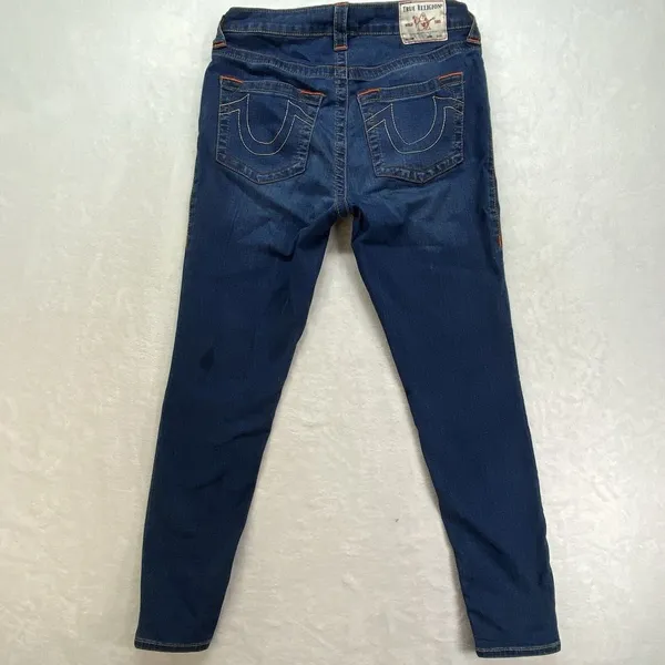 True Religion Jeans Women's 30 Jennie Curvy Mid‎ Rise Super Skinny medium wash - Image 10