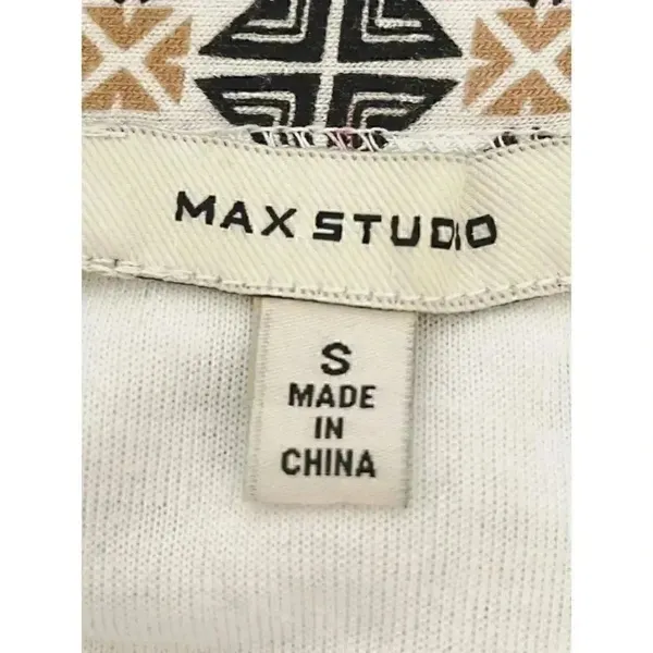 Max Studio Women’s Elastic Waist Geometric Pattern Pencil Skirt SZ S - Image 4
