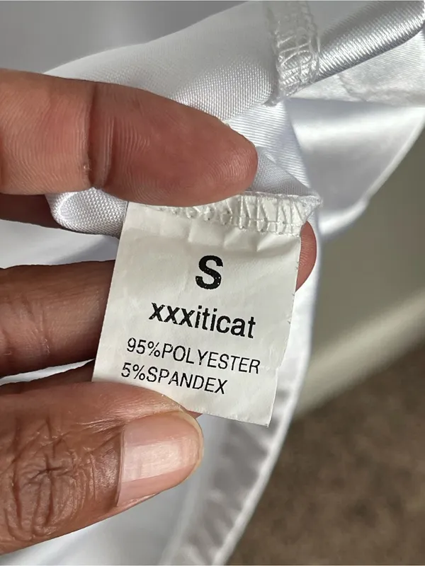 XXXITICAT White Silver Satin Cowl Midi Dress Sz S - Image 9