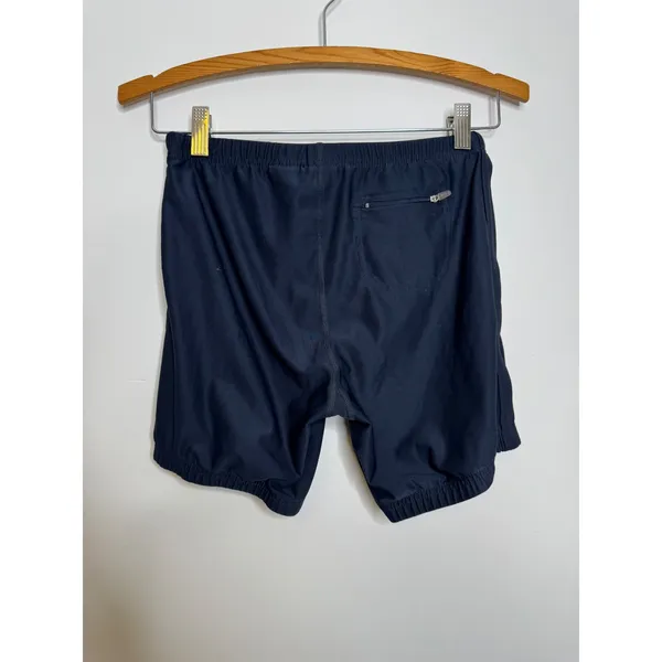 Nike Dri-FIT Running Shorts Womens S Navy Blue Excellent Zipper Pocket Swoosh - Image 3