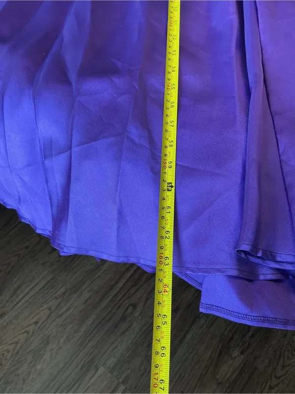 Vienna Prom Bold Purple Satin Ball Gown Size 2 NWT - Image 13