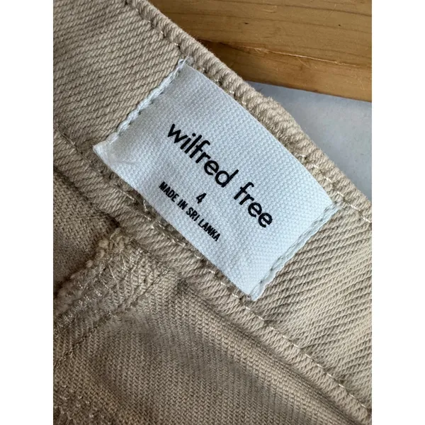 Wilfred Free Aritzia Tan High Waisted Straight Leg Pants‎ Size 4 - Image 3