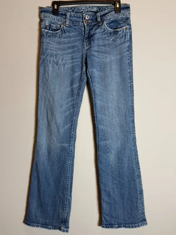 Y2K Miss Me Low Rise Bootcut Denim Jeans Women's 28 Rodeo Flap Pockets Festival - Image 5
