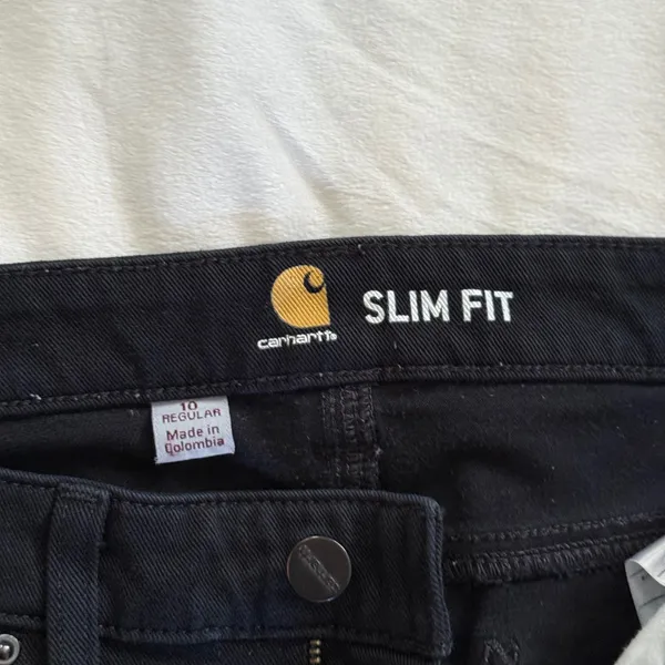 Carhartt Slim Fit Black Utility‎ Pants Womens 10 Regular 104214-BLK Stretch - Image 2