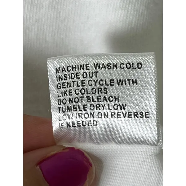 Callie Danielle Current Mood Graphic Tee White Organic Cotton Retro Y2K Size S - Image 7