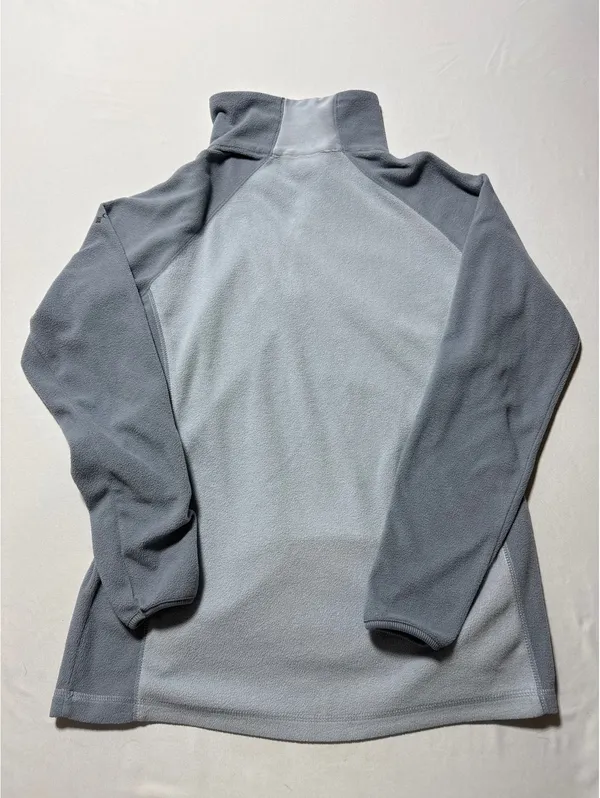 Columbia Light Blue & Gray Fleece Pullover - Size Large Cozy - Image 7