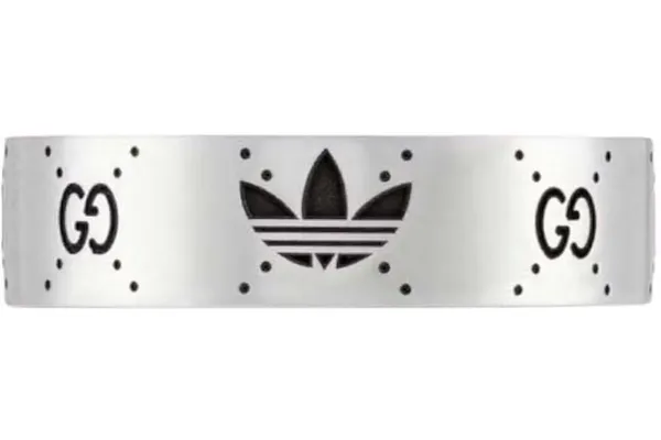 Gucci x Adidas Engraved Interlocking G Ring Ag 925 - Image 2