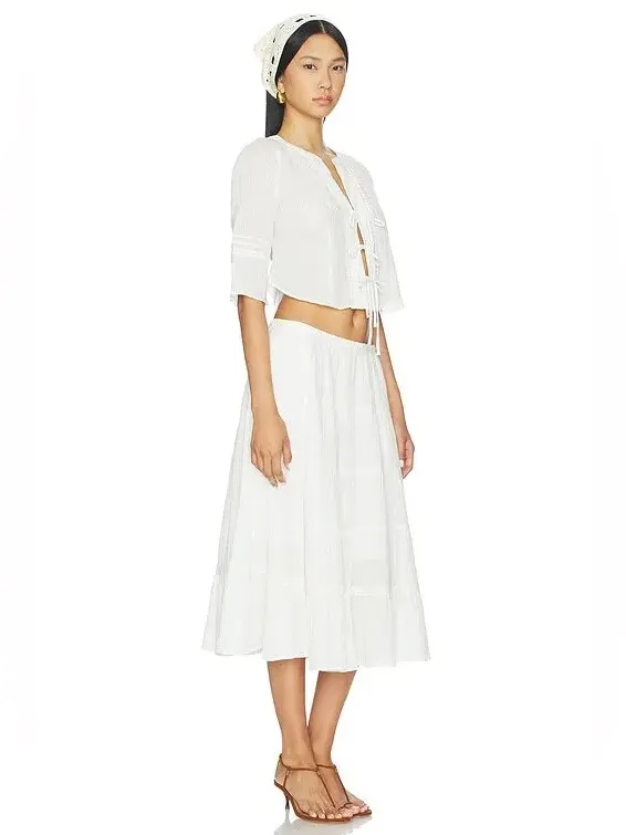 Free People Bright Side Midi Skirt Set in Tofu S/M - Image 13