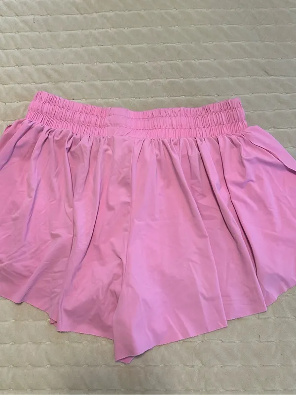 Amazon Women’s Pink Layered Athletic Shorts - Image 2