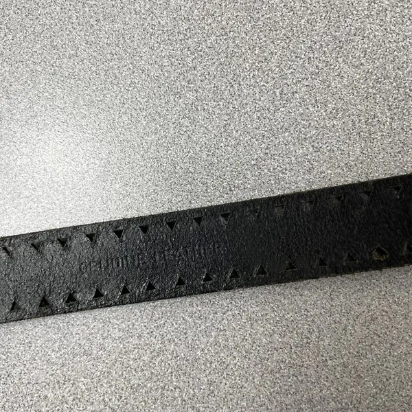 Lauren Ralph Lauren LRL Leather Belt Womens Small Black Silver Buckle Cut Out - Image 9