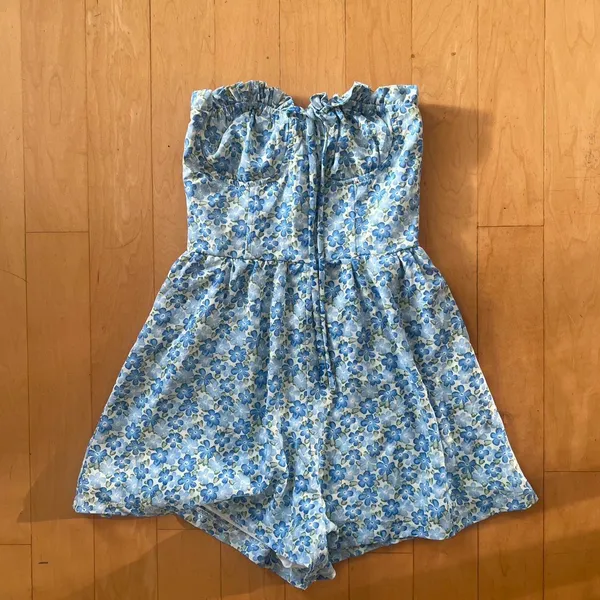 Princess Polly Julita blue floral romper - Image 2