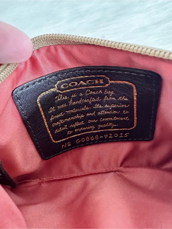 Coach Patchwork Studded Zipper Top Wristlet - Image 6