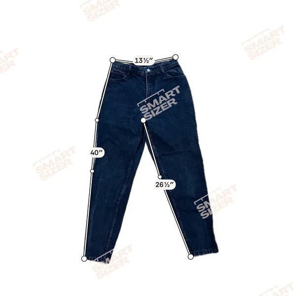 Vintage Jordache Basics High Waisted Mom Jeans Dark Wash Ankle‎ Zip 13/14 8145J - Image 10