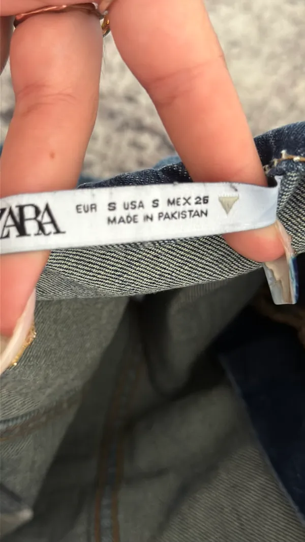 ZARA Denim Tube Top Corset - Image 3
