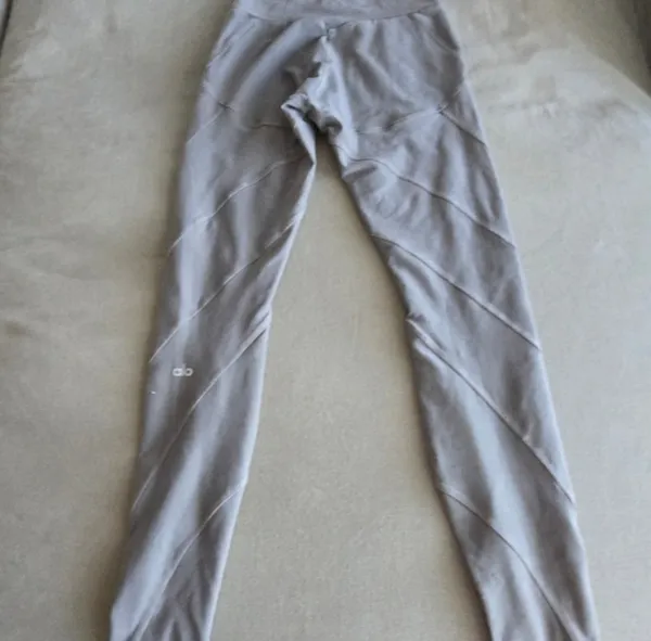 Alo yoga washed alosoft high waist grey wash sunray legging XS - Image 3