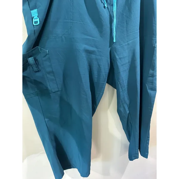 Carhartt Force Womens Teal Blue Cargo Scrub Pants Elastic Waist Drawstring Plus - Image 2