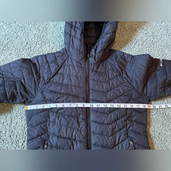 Columbia Thermal Coil Insulated Puffer Jacket Black Hooded Womens Size S - Image 6