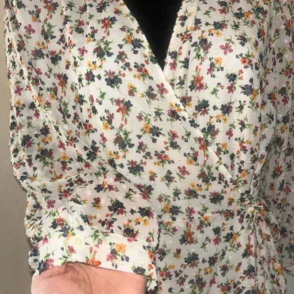 Lush Multicolor Floral Dress large wrap dress - Image 8