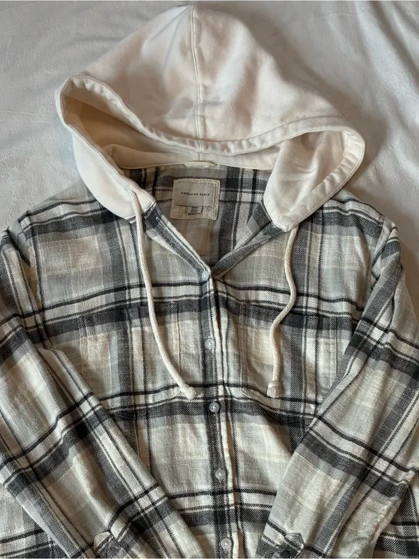 American Eagle Oversized Hoodie Flannel - Medium - Image 5