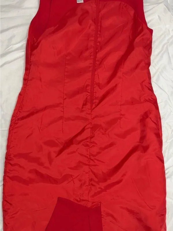 Austin Reed Red Midi Sheath Dress - Image 4