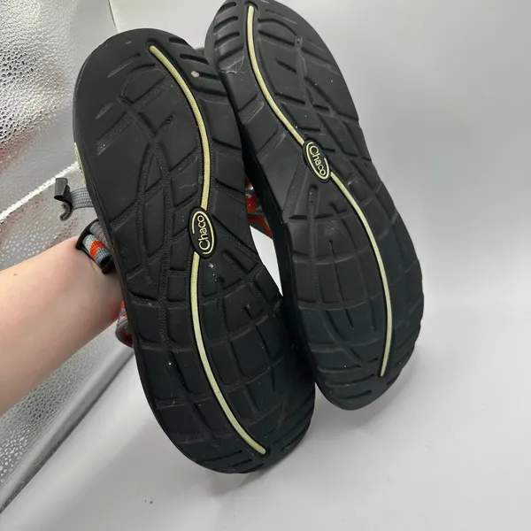 Chacos Z1 Classic Sandals Womens 11 Black Orange Grey Zigzag Straps J105414 - Image 4