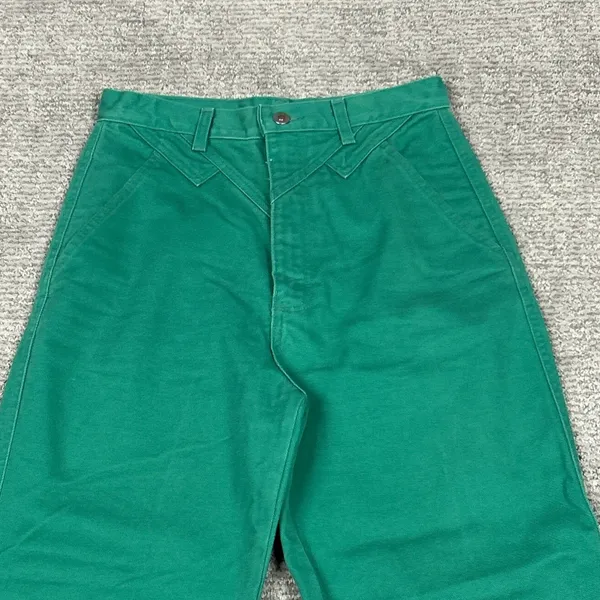 Wrangler Silver Lake Jeans Womens 9 Western Green USA Vintage 80s 27x28 Raw Hem - Image 2